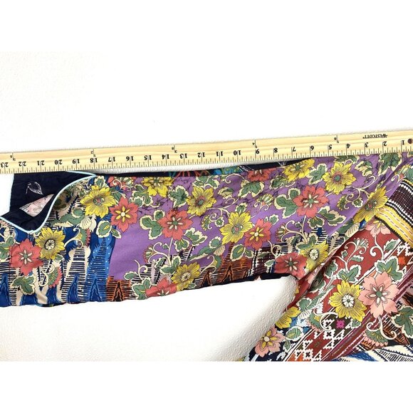 Johnny Was Womens Large Luna Colorful Silk Floral Geometric Boho Shift Dress - Picture 7 of 11